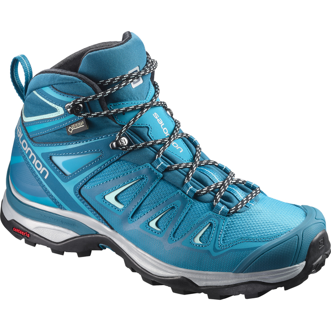 Salomon X ULTRA 3 MID GTX® W Zapatillas Trekking Mujer - Turquesa - Colombia (02438-NHJG)